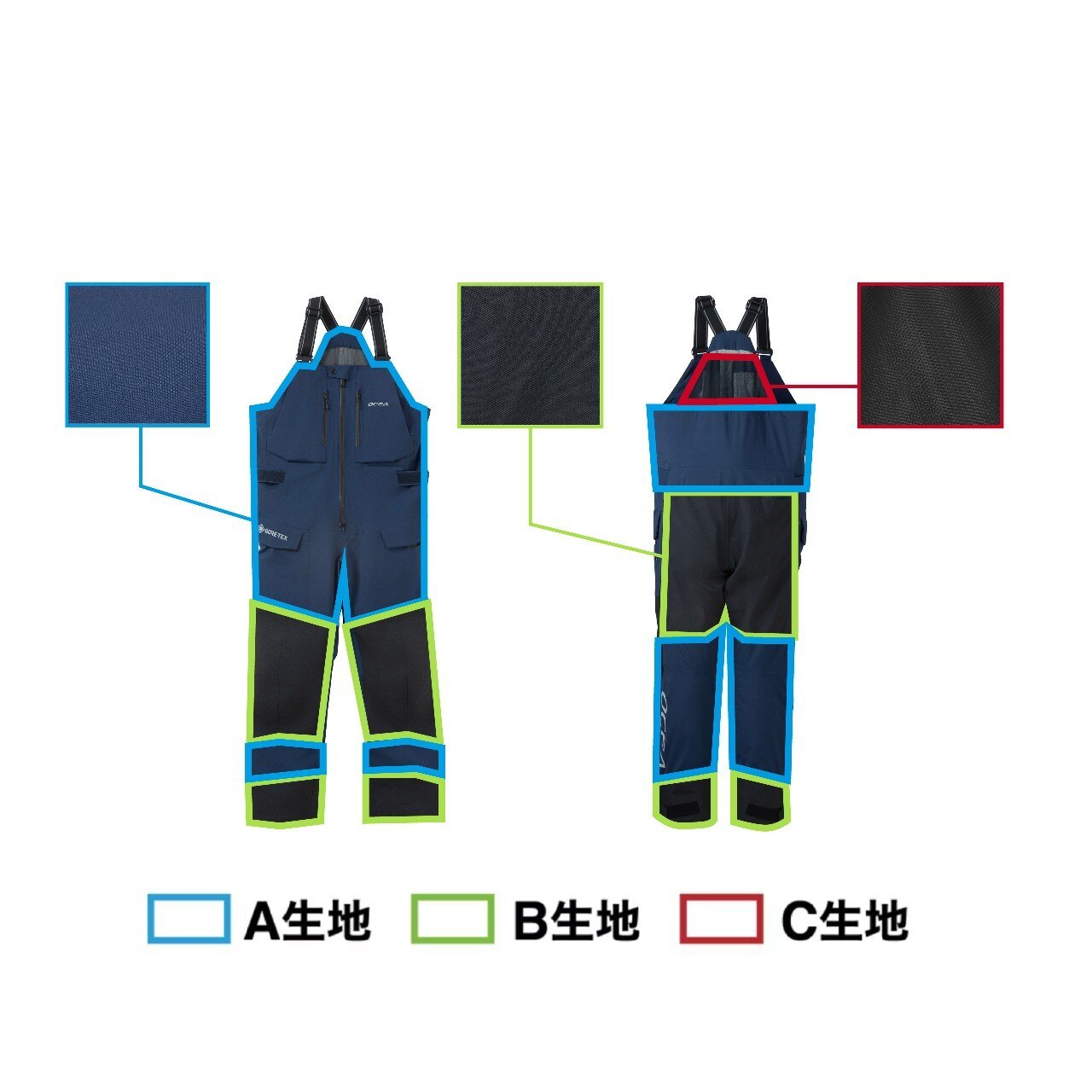 158093 26 RA-080Z GORE-TEX Stretch Pro船釣吊帶褲 05